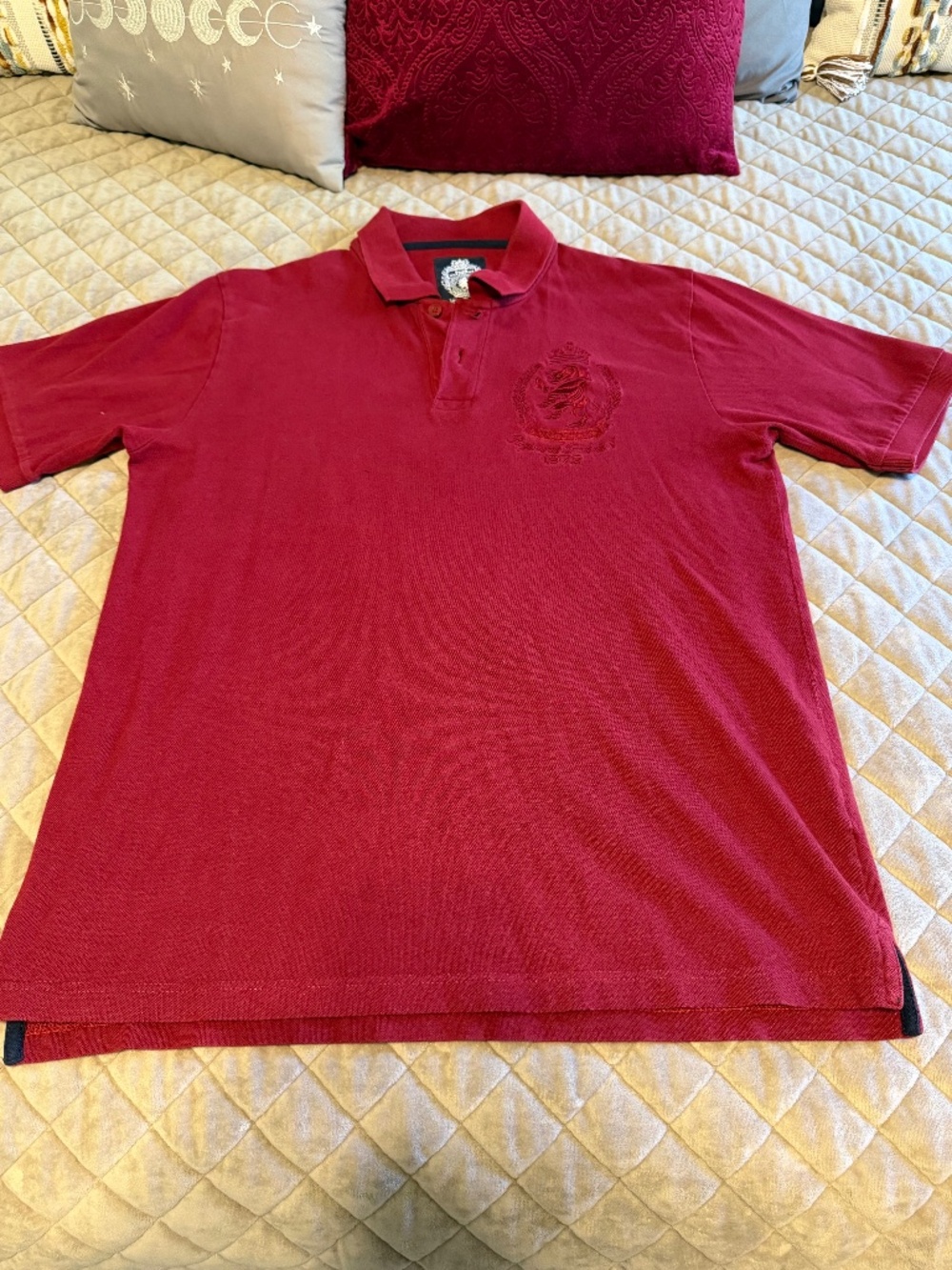 Vintage Ecko Unltd Red Royal Rhino Embroidered Polo Shirt
